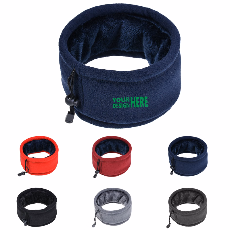 Drawstring Thickened Fleece Winter Outdoor Ski Neck Warmer