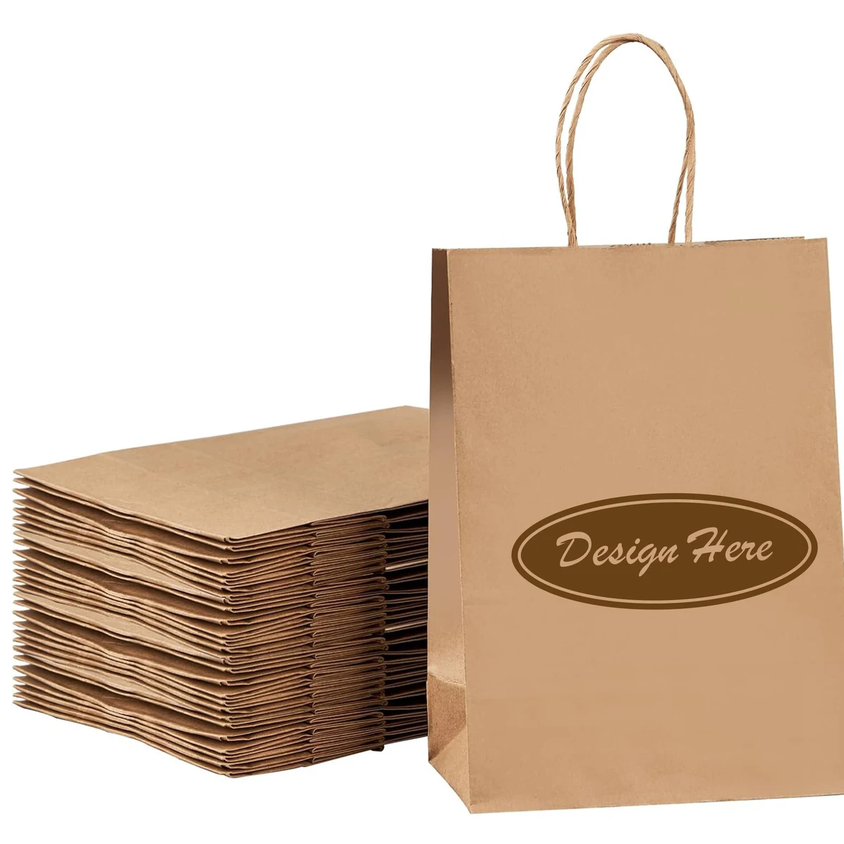 Durable Bulk Paper Bags with Handles for Gifts & Retail 1