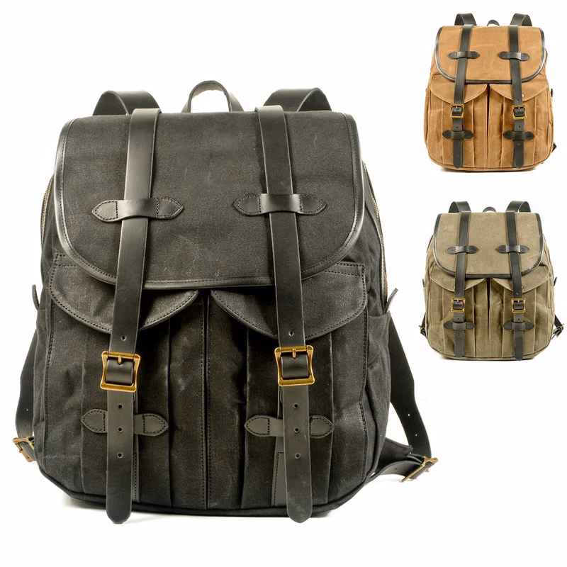 Hiking Backpack Oil Wax Canvas Men and Women