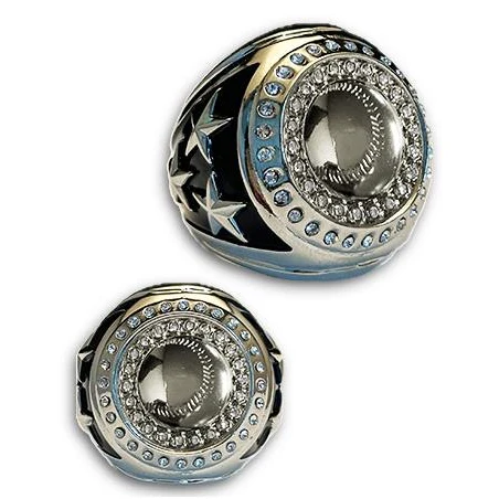 Softball Championship Bling Ring Silver 1