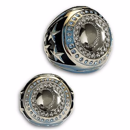 Softball Championship Bling Ring Silver