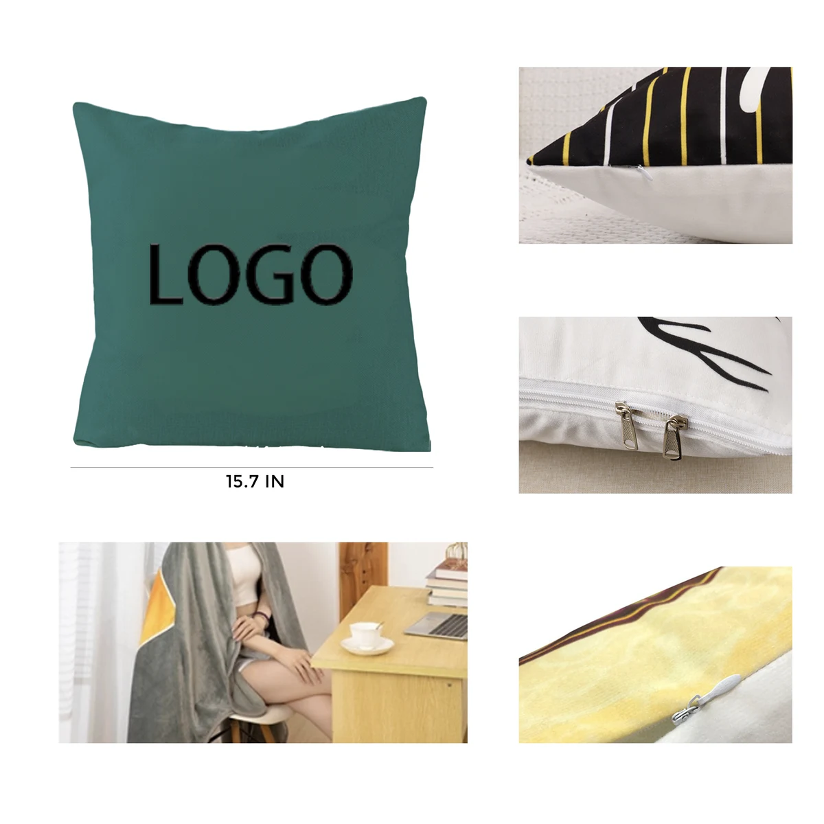 MOQ 10 PCS Canvas Throw Pillow 1
