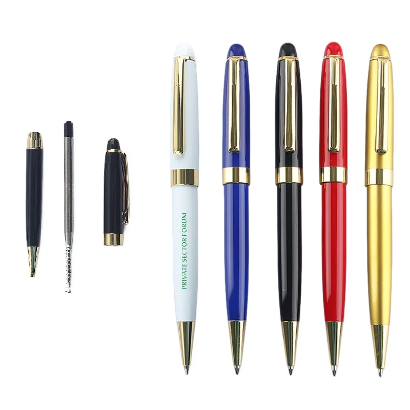 Twist Action Metal Ballpoint Pen W/ Clip 1