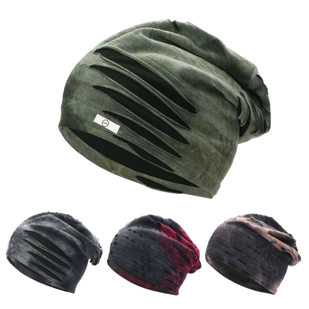 Ripped-Design Winter Beanie 1