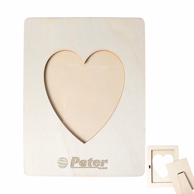Heart Cutout Wooden Picture Frame