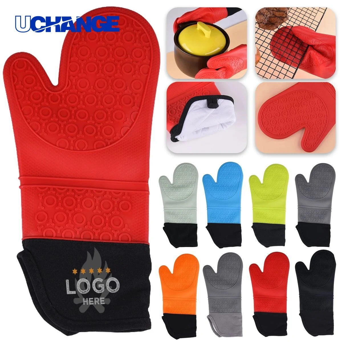 Oven Mitts Gloves Heat Resistant for Daily Cooking 1