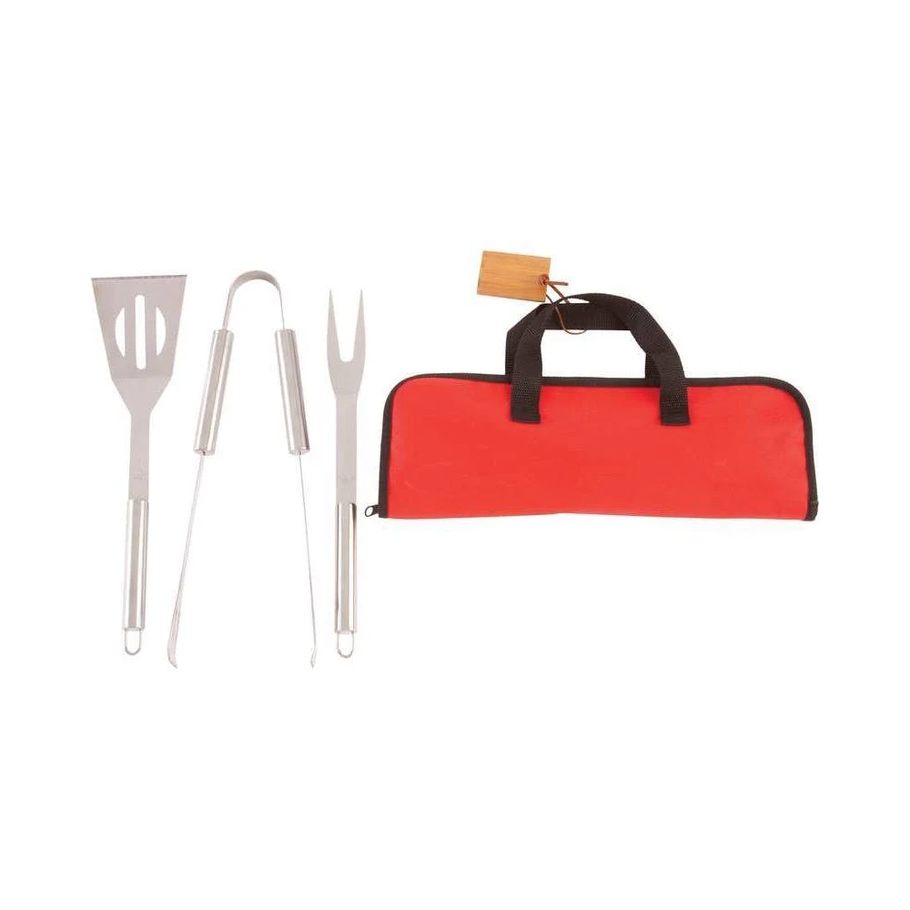 Stainless Steel Barbeque Sets - 3 Tools Carrying Bag 1