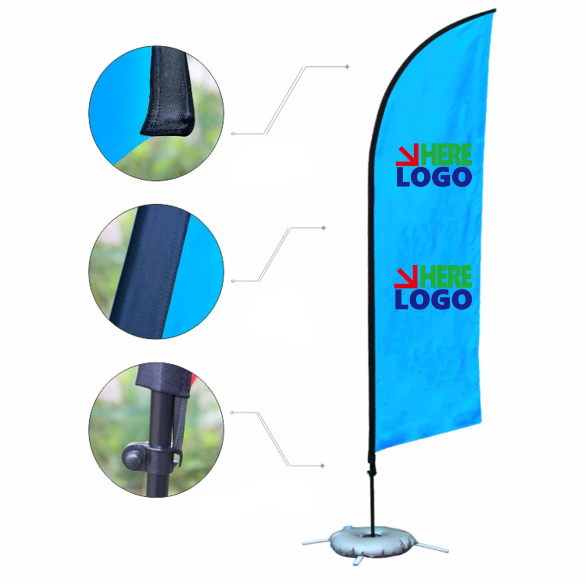 Full Color Knife Shaped Flag 1