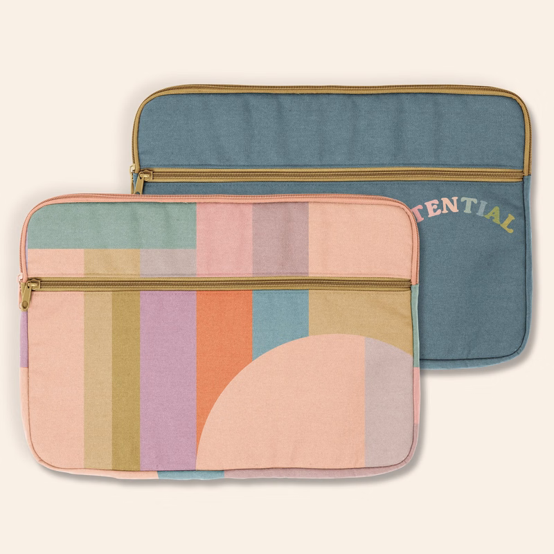 ZIPPERED POCKET LAPTOP SLEEVE - 4CP PIGMENT-DYED CANVAS - SMALL