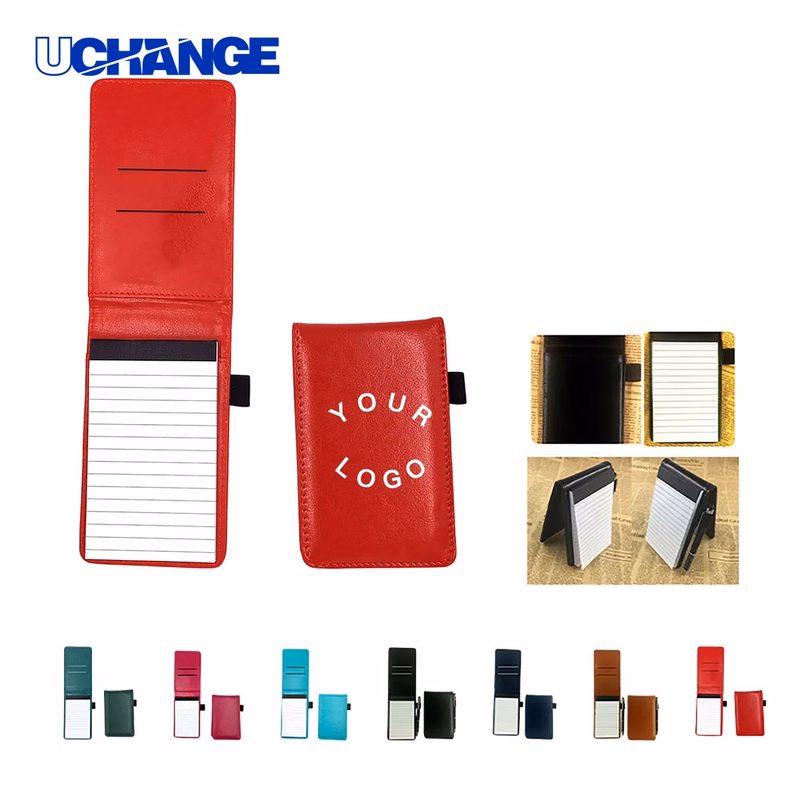 PU Cover Memo Pad Organizer with Pen Storage