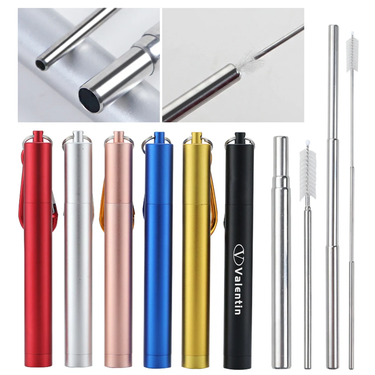 Collapsible Metal Straw With Case 1
