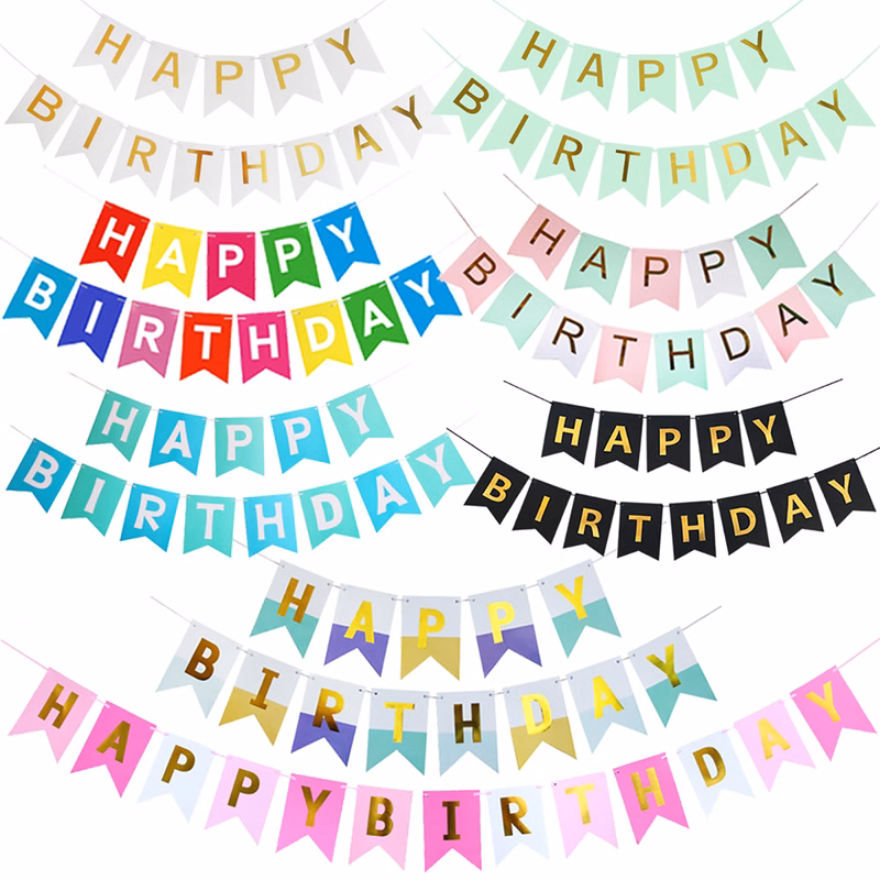 Happy Birthday Bunting Banner