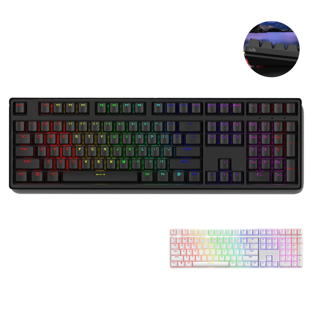RGB Light Wireless Bluetooth Gaming Keyboard 1