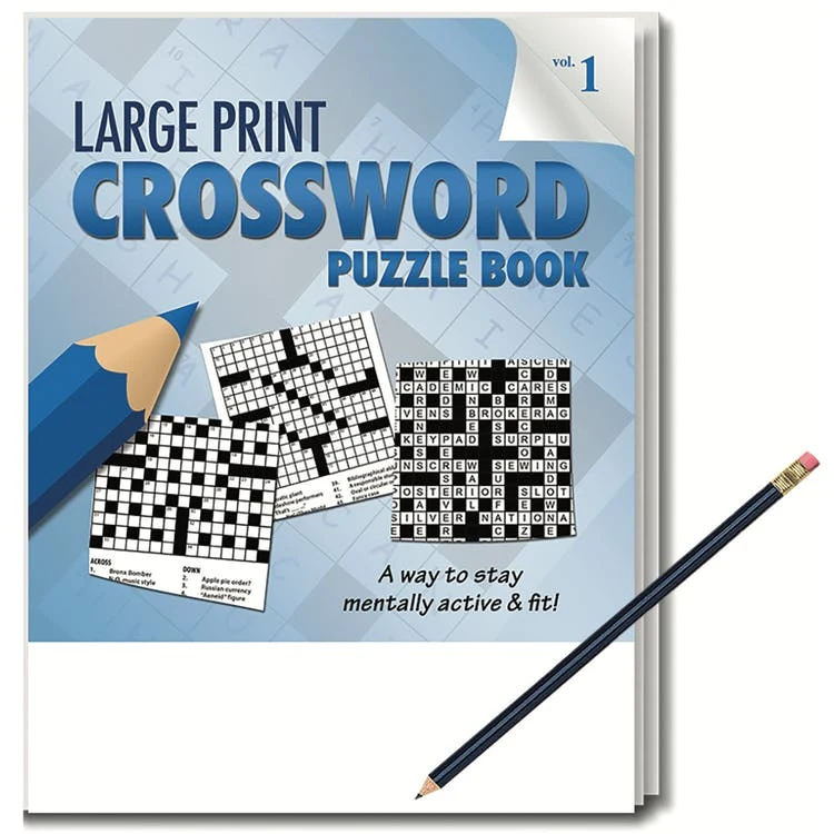 Crossword Puzzle Books -32 Pages Large Font 1