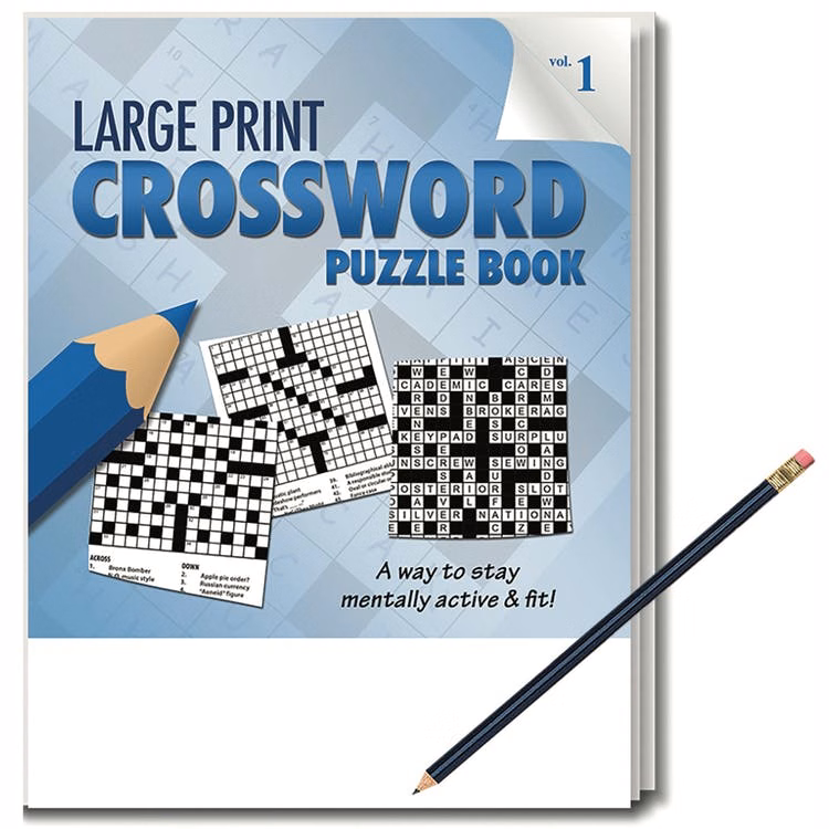 Crossword Puzzle Books -32 Pages Large Font