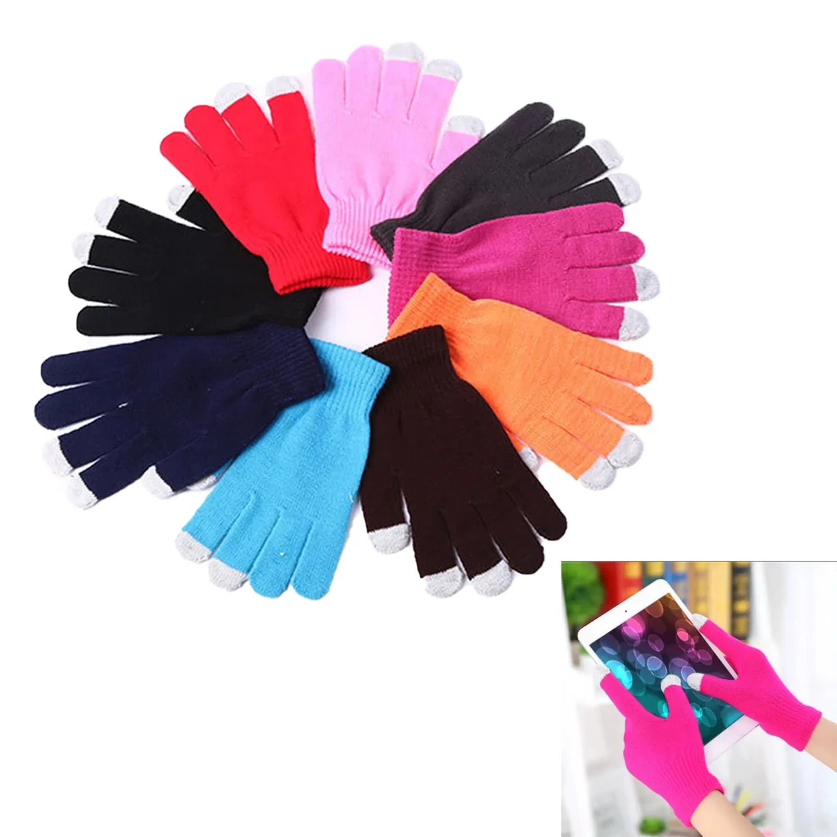 Knitting Touch Screen Gloves For Phone Pad 1