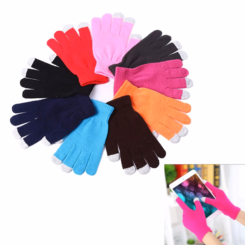 Knitting Touch Screen Gloves For Phone Pad