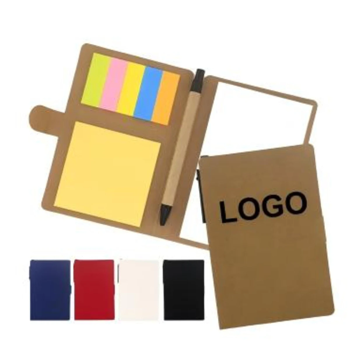 Eco-Friendly Notebook Set with Sticky Notes and Pen 1