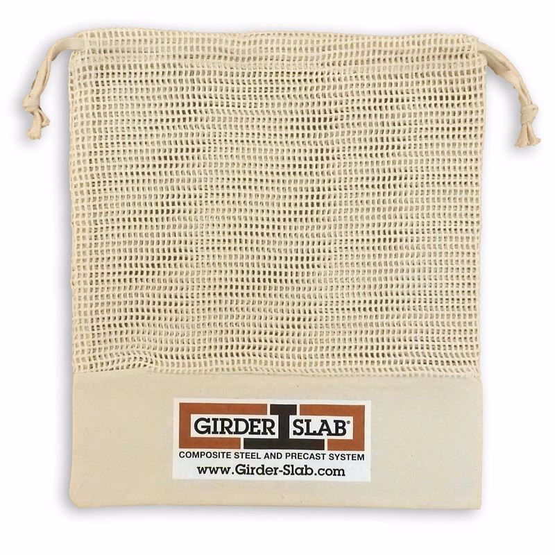 "Koa" Mesh 100% Natural Cotton Drawstring Bag 10 x 11.5"