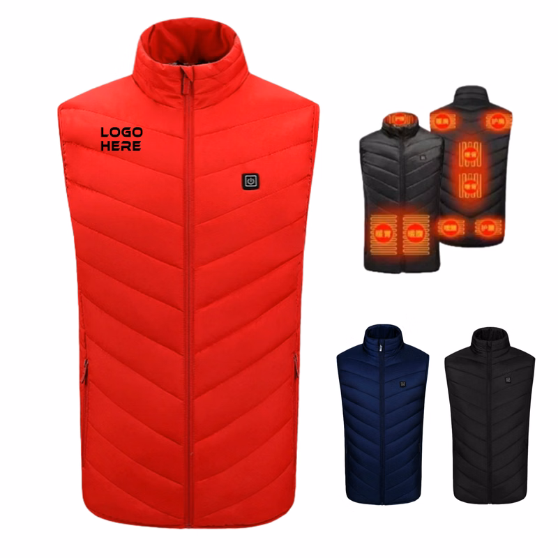 USB Rechargeable Heated Vest with 9 Heating Zones