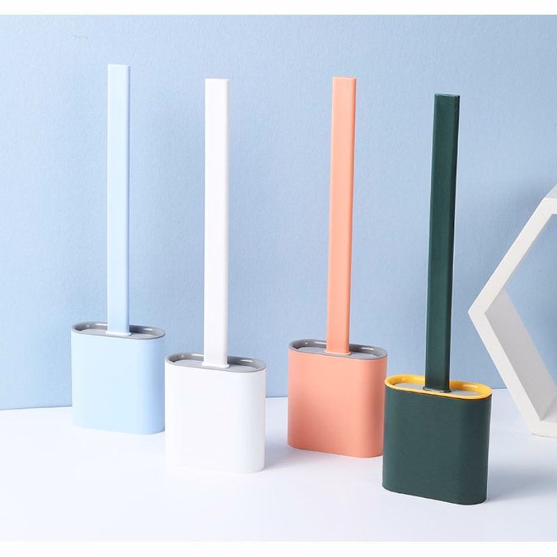 Silicone Toilet Brush Soft Bristle Wall-mounted Bathroom Toi