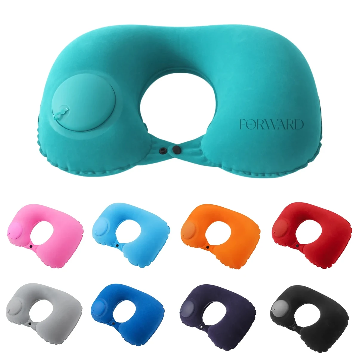 Soft Flocked Quick Inflate U-Shaped Event Pillow 1