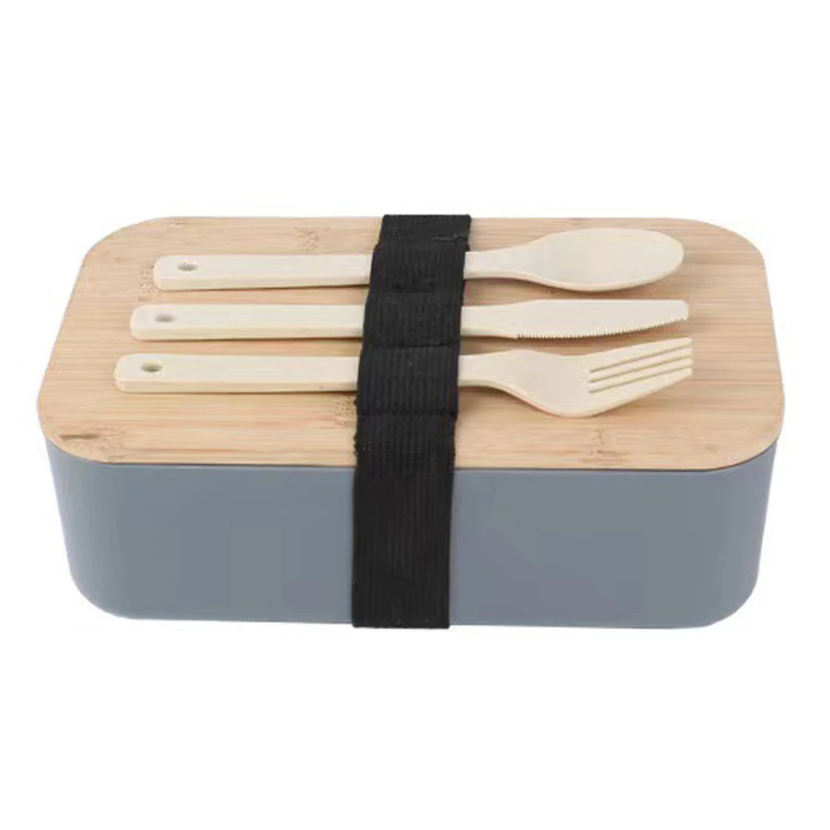 Wooden Cover Lunch Boxes Wheat Straw 1