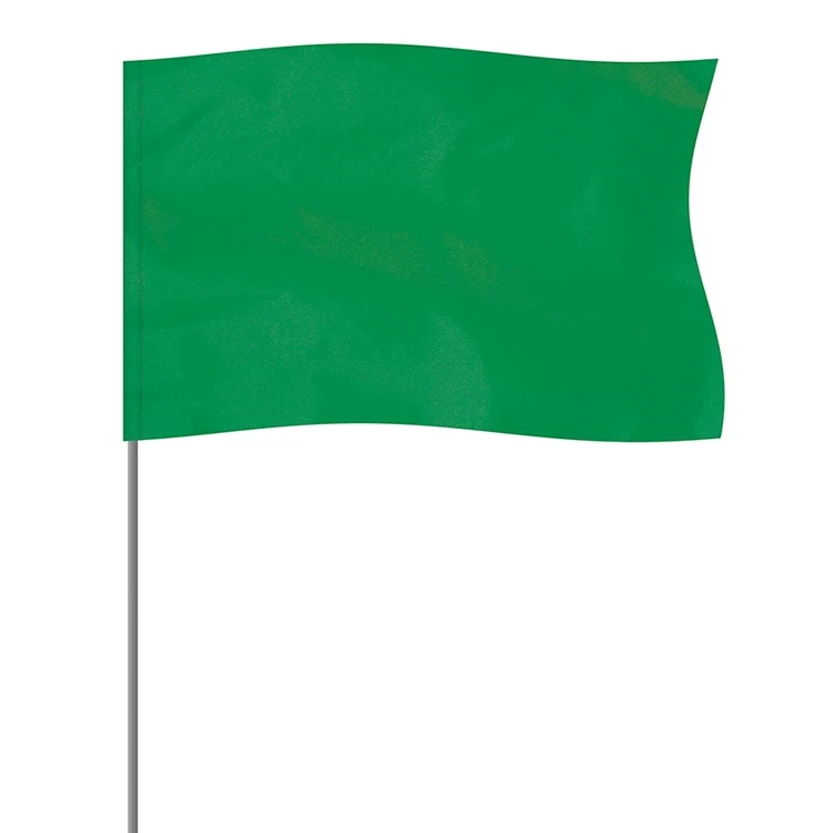 Green 5" x 8" Marker Flag on a 36" Wire 1