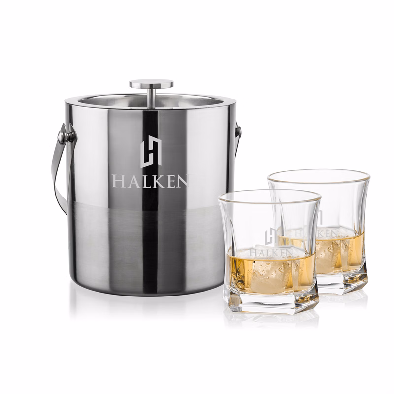 Catania Ice Bucket & Avalon On-the-Rocks Set