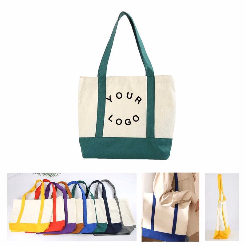 Canvas Tote Bag with Front Pocket for Daily Essentials