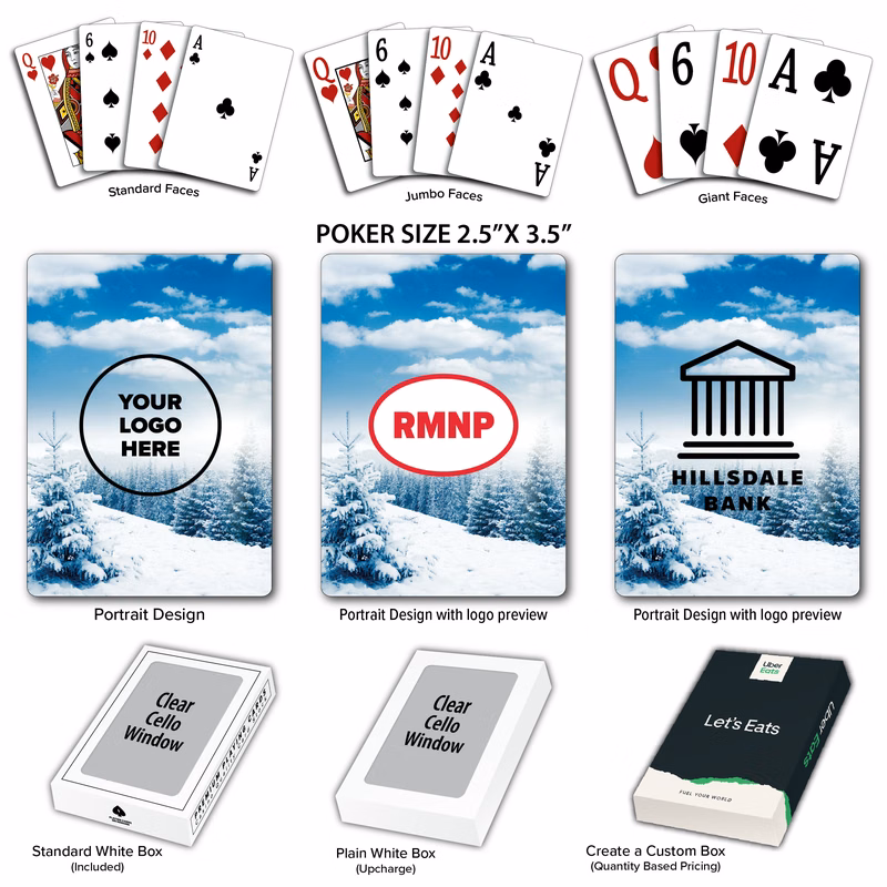 Winter Theme Poker Size Playing Cards