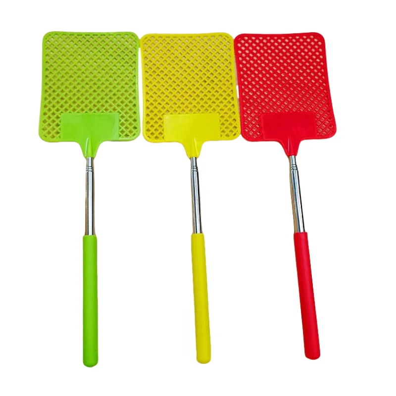 Plastic Fly Swatter with Retractable Metal Pole 1