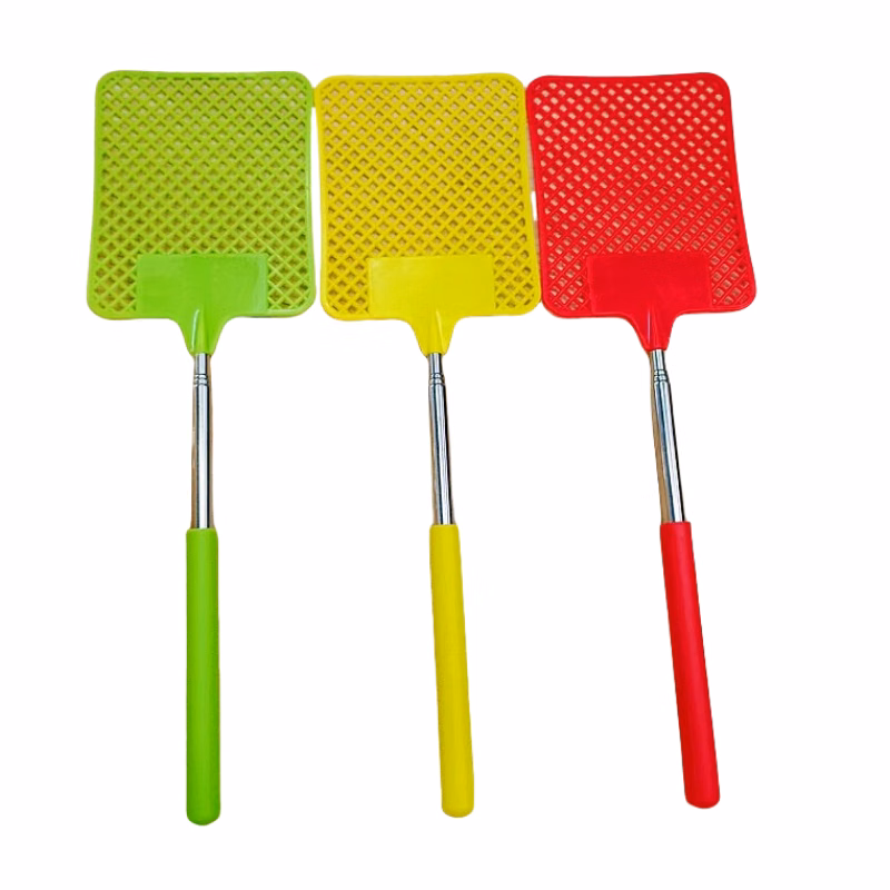 Plastic Fly Swatter with Retractable Metal Pole