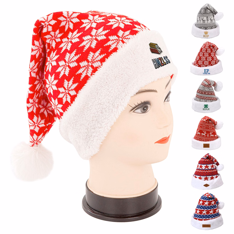 Acrylic Christmas Long Tail Beanie Hat