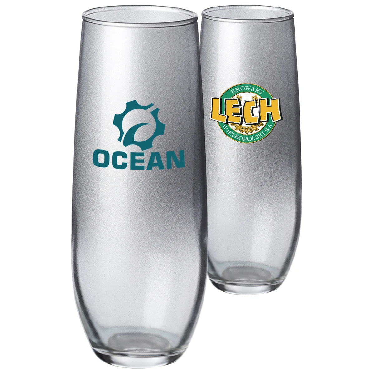 9 oz Stemless Gradient Champagne Glasses 1