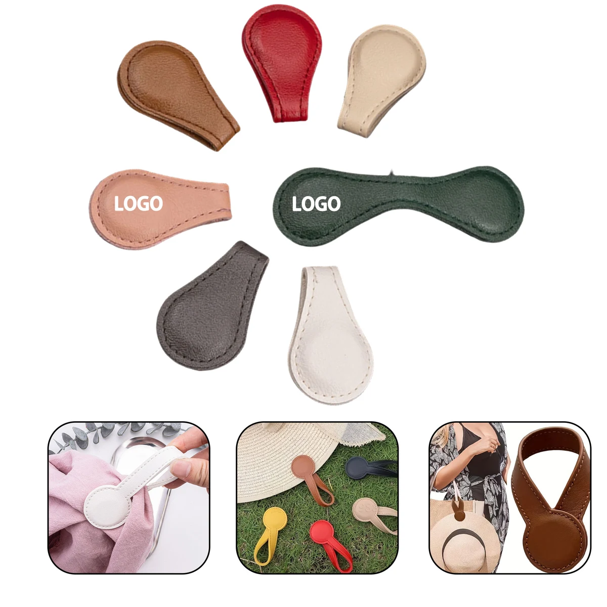 Magnetic PU leather cap clip 1