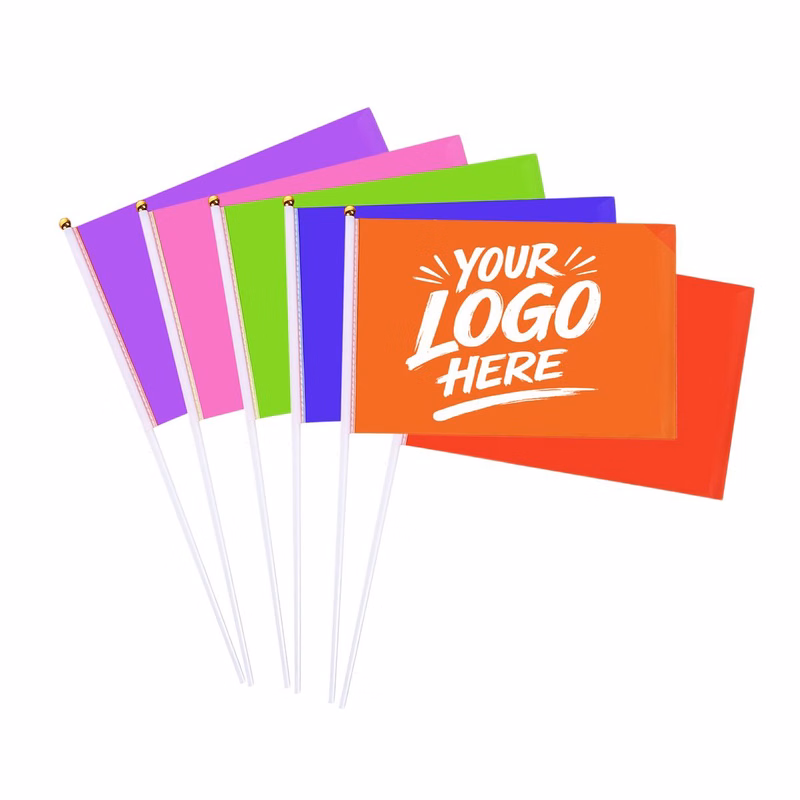 11.81" Custom Polyester Cheer Hand Flag