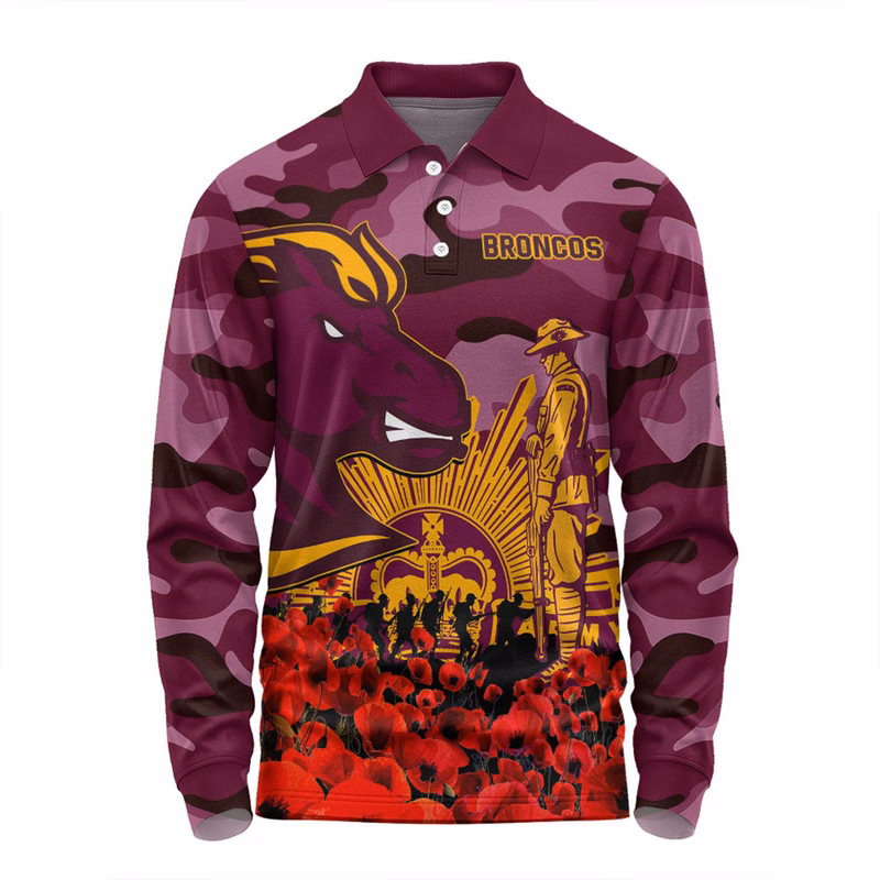 100% Cotton Full Color Pigmented Digital Print Men's Long Sleeve Polo - 5.3 oz