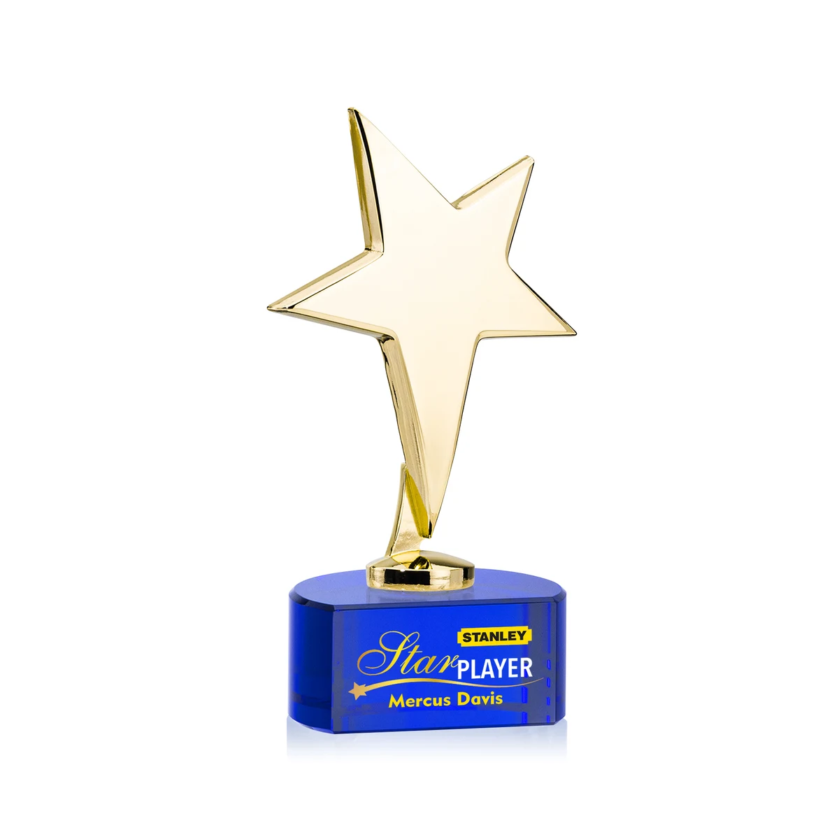 Tuscany Gold Star VividPrint™ Award on Paragon Base - Blue 1