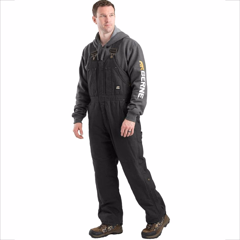 BERNE® Men's Heartland Insulated Washed Duck Bib Overall