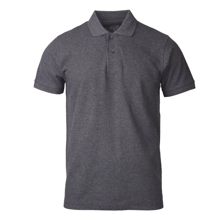 Men's Slim Polo Uniform Shirts - Medium Charcoal Gray 1