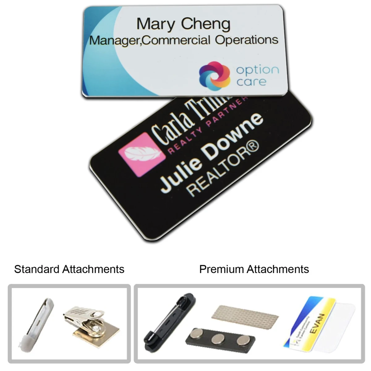 1.5" x 3" Name Badge Digitally Printed 1