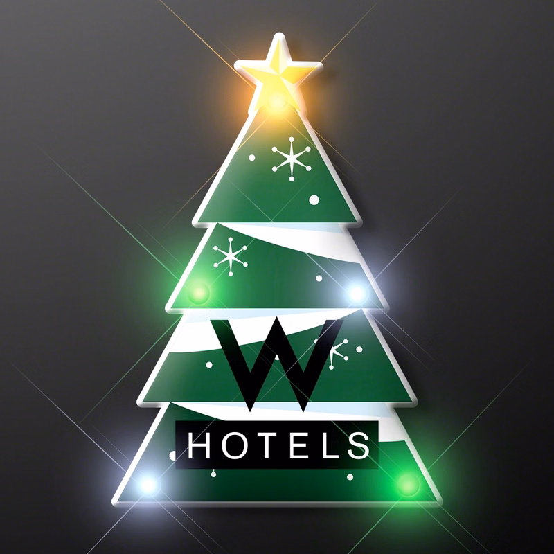 Blinky LED Christmas Tree Pin