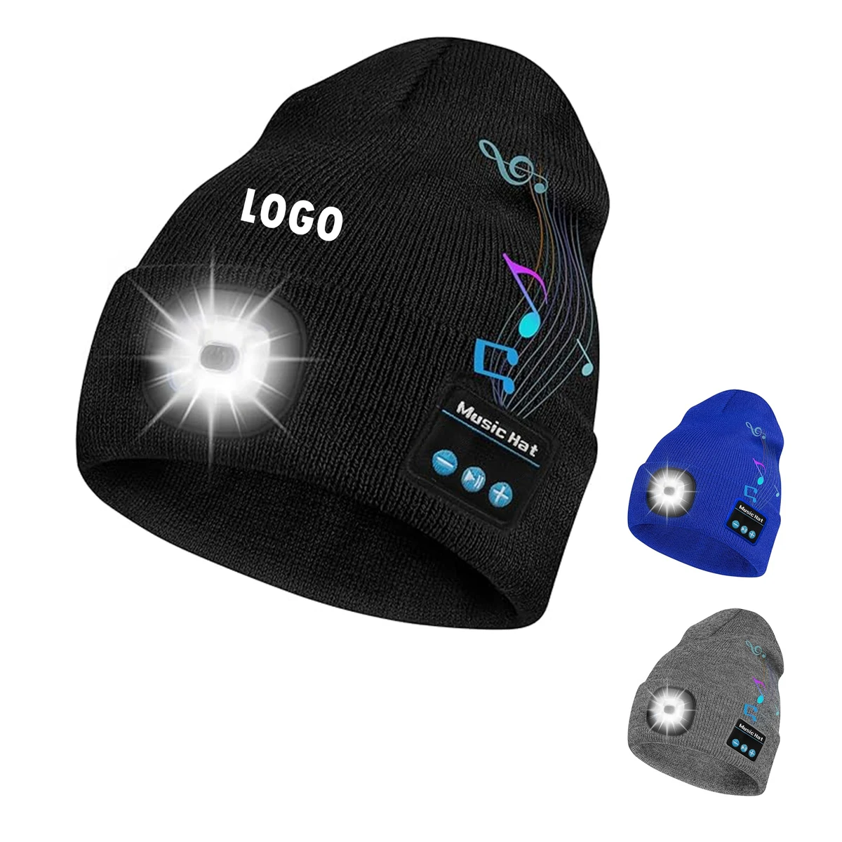 Cap With Headlamp And Built-in Speaker 1