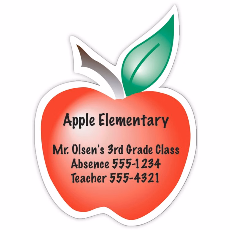 Vinyl Label Full Color (3.675"x2.675") Apple