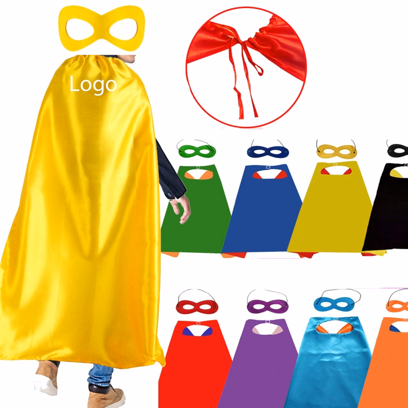 Masquerade Party Cloak Halloween Cape with Eye Mask