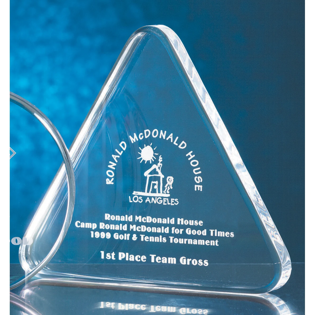 5" Lucite Triangle Award 1
