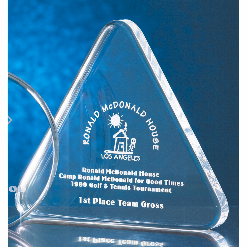 5" Lucite Triangle Award