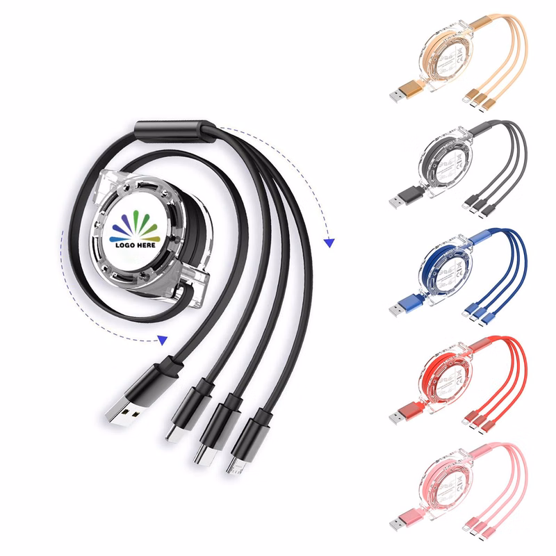 3-in-1 Retractable Metal Cable