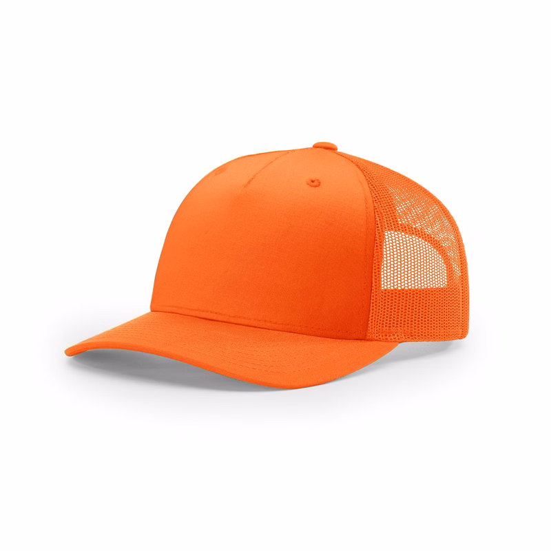  Blaze Orange Five Panel Trucker